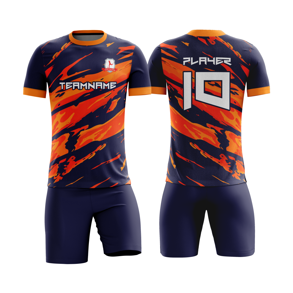 Soccer Navy Orange Uniform