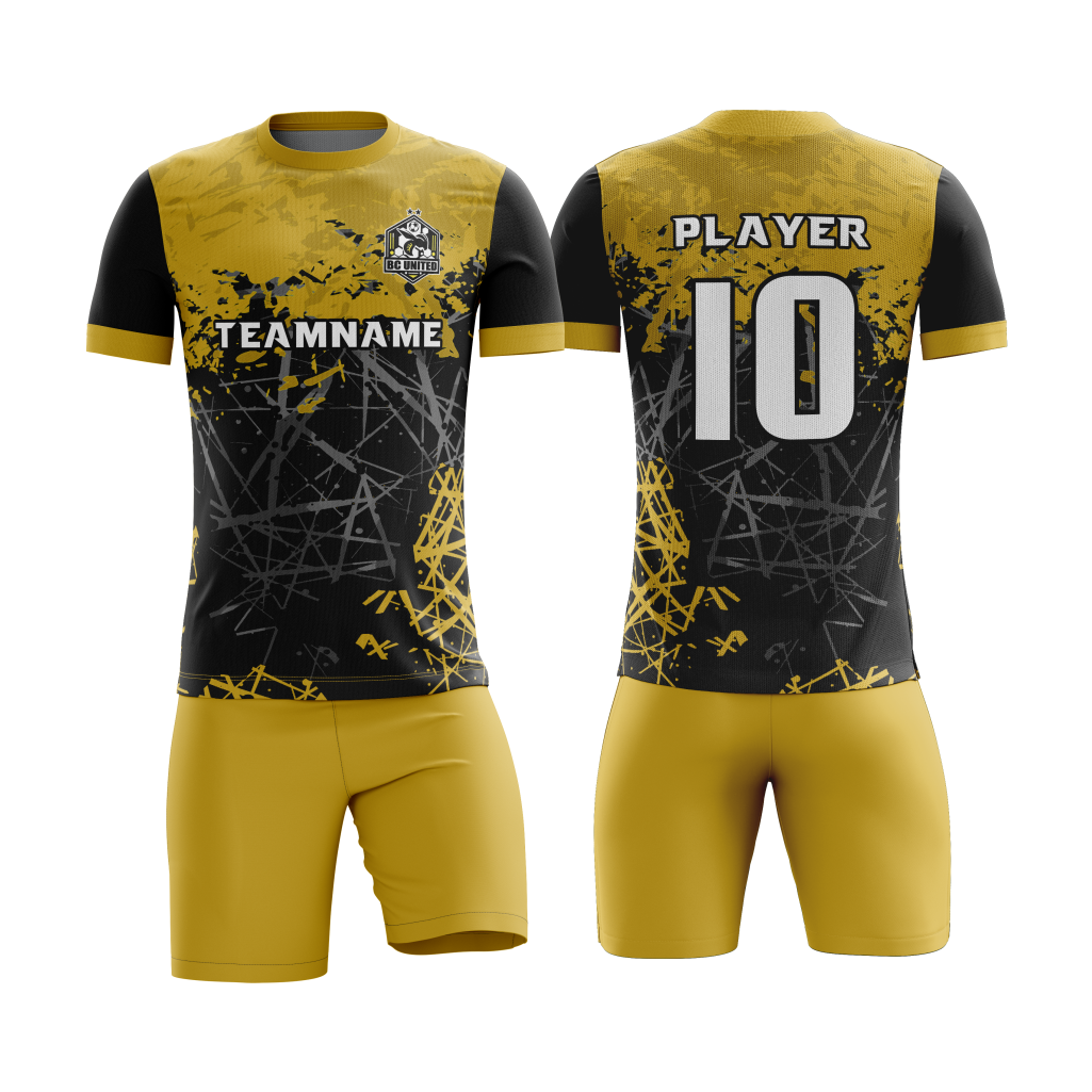 Soccer Yellow Black Uniform