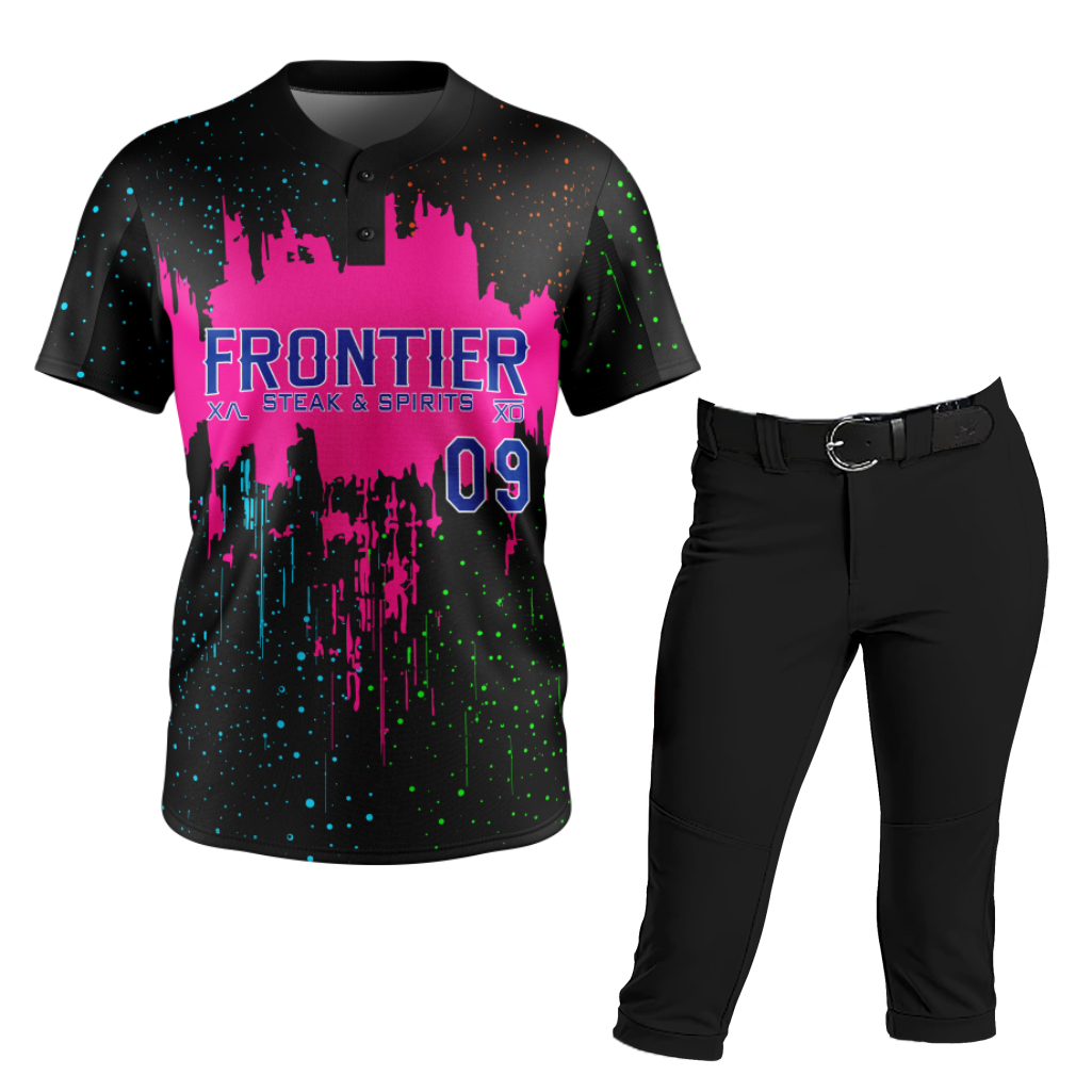 Softball Black Pink Uniform