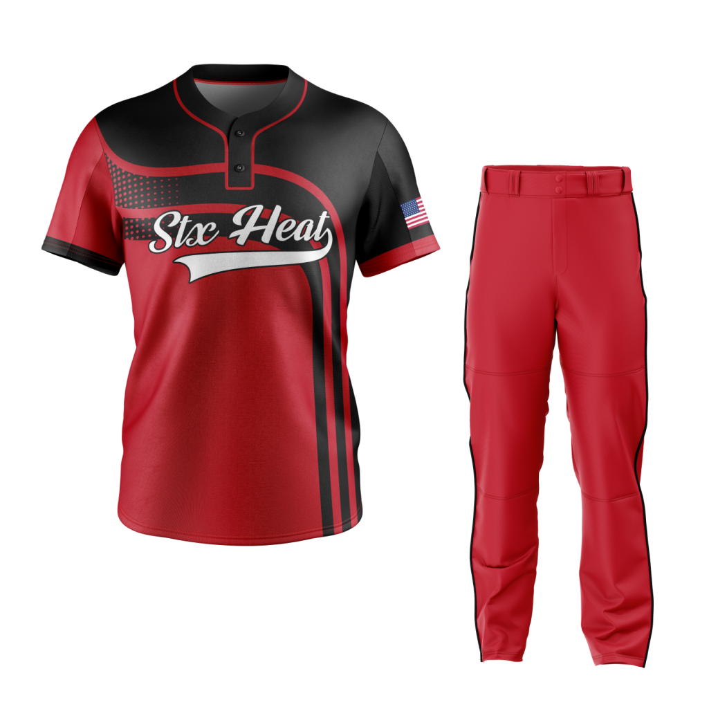 Baseball Red Black Uniform