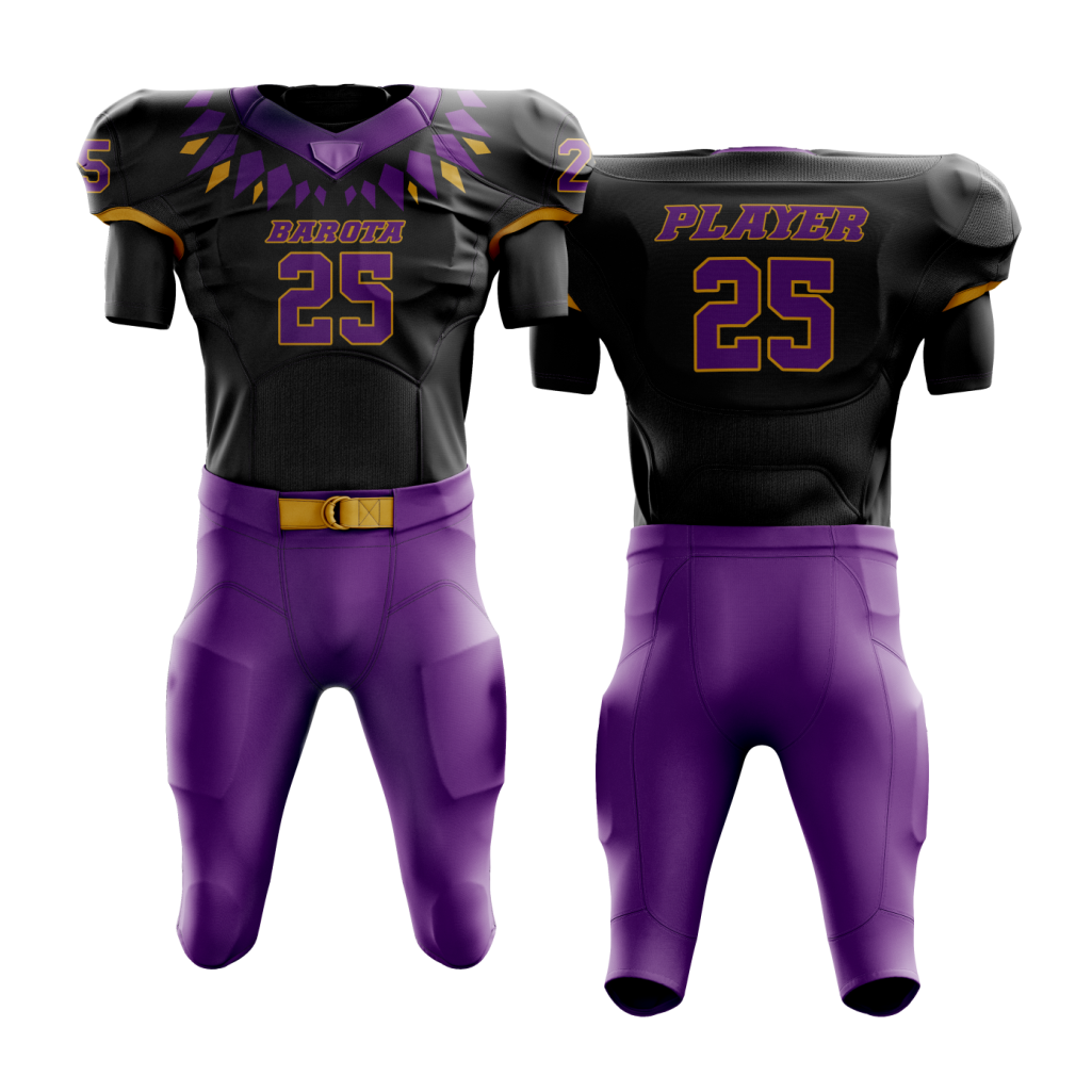 Football Black Purple Uniform