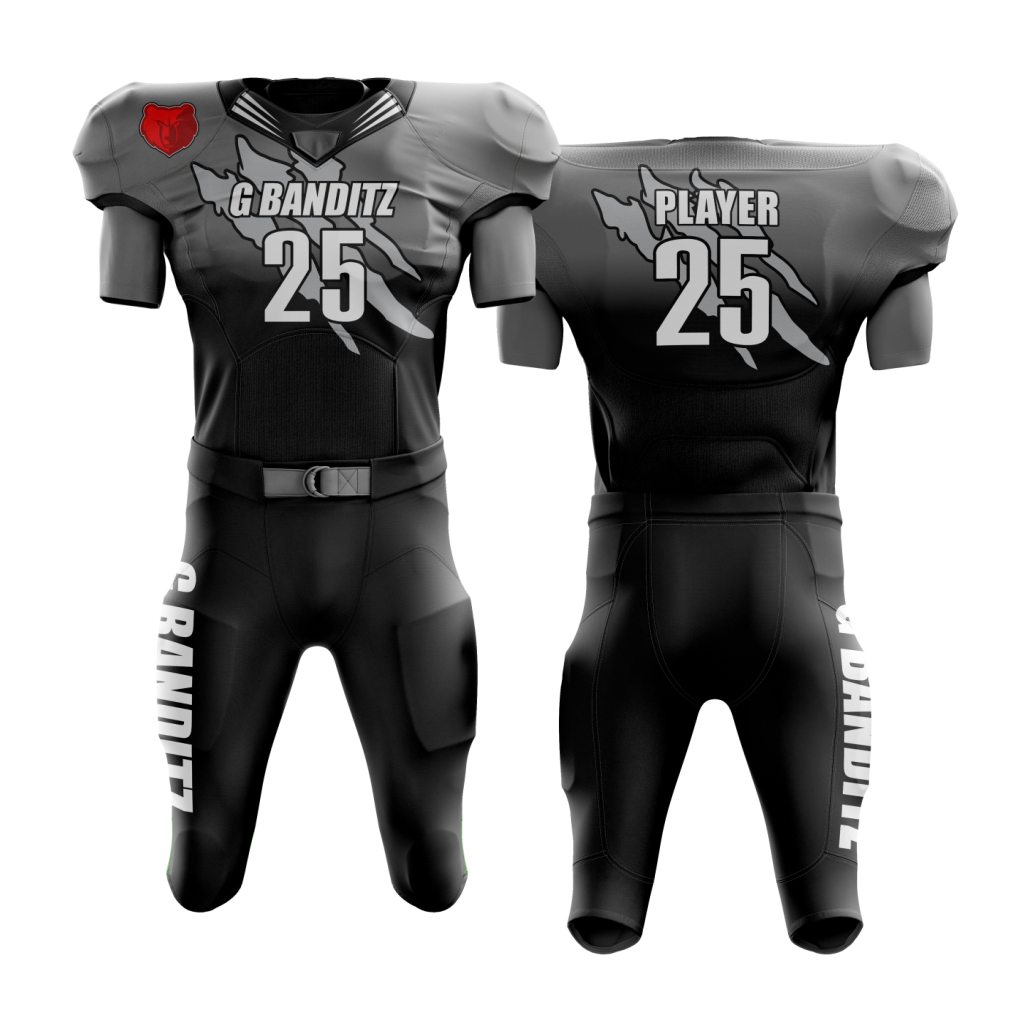 Football Black Grey Uniform