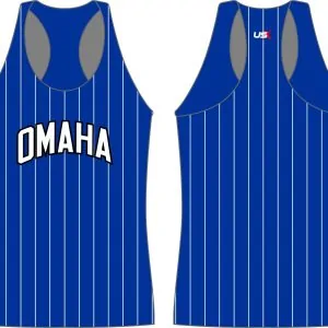 Omaha Tank Top Royal Blue Stripes