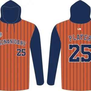 Shenanigans Long Sleeve Hoodie Orange Stripe